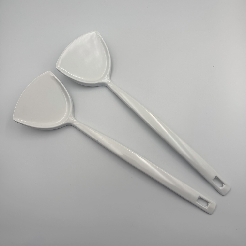 (2) Vintage COPCO Spatula Wok Turner Flipper White Melamine‎ 2530-55